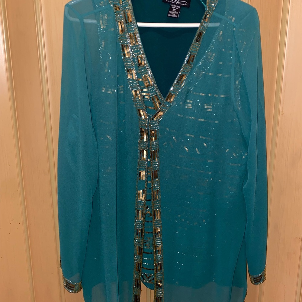Midnight Velvet 2-piece Turquoise set